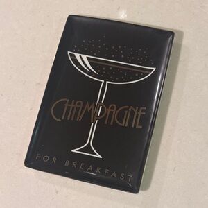 Black and Gold Decorative Glass Tray